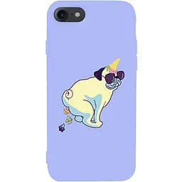 Чехол-накладка Toto Matt TPU 2 mm Print Case Apple iPhone 7/8/SE 2020 #77 Kakedog Light Purple