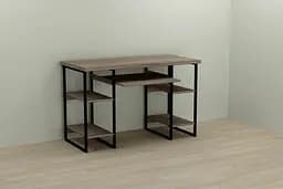 Комп'ютерний стіл Ferrum-decor Тім 75x120x70 чорний ДСП Дуб Сонома Труфель 32мм (FRD-103977)