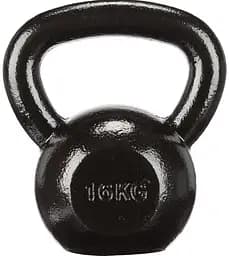 Гиря чугунная Toorx 16 кг с резиновой подставкой Black (KGV-16)