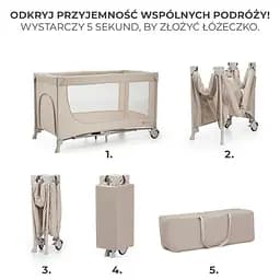 Манеж-ліжко Kinderkraft Joy 2 Beige (5902533925124) - мініатюра 8