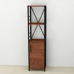 Етажерка 3/34 Ferrum-decor Серії Конект з тумбою 144x34x28 Чорний ДСП Венге (FRD-105531)