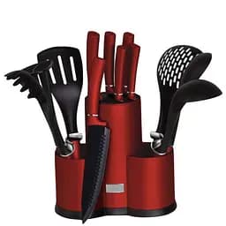 Набор кухонный на стойке Zurrichberg ZBP-2090 11 предметов красный