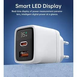 Мережевий зарядний пристрій Choetech PD6052-EU-WH USB-A/USB-С - мініатюра 6