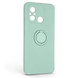 Силиконовый чехол для Xiaomi Redmi 12C, Icon Ring, зеленый, панель-накладка, с кольцом-подставкой на 360°, противоударный, возможность использования магнитных держателей, ArmorStandart (ARM68795)