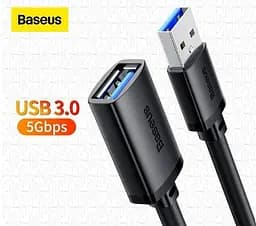 Подовжувач Usb адаптер мама тато Baseus AirJoy Series USB male to USB female 50 см - мініатюра 6