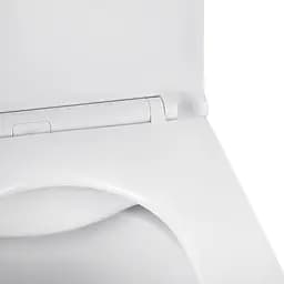 Унітаз підвісний Kroner Eifel WHI493436 RIMLESS безобідковий з сидінням Slim Duroplast / Soft-close / Quick relase (KE493436WHIR), Білий - мініатюра 7