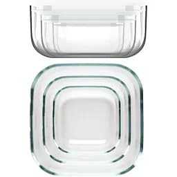 Набір скляних контейнерів Guzzini Kitchen active design Store & more із герметичними кришками 3 шт. прозорий - мініатюра 2