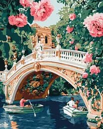 Набір для розпису по номерах Міст та квіти, 40x50 см