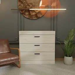 Комод Еверест на 3 ящики Соната-1 80х38х75 дуб крафт білий (EVR-2693)