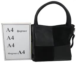 Класична жіноча зі шкіри та замші Borsacomoda 853.035 Чорна - мініатюра 10