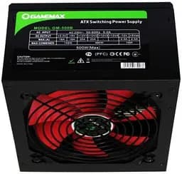 Блок живлення GameMax 500 Вт GM-500B, Black, 80+ Basic, Active PFC, 12 см, 3xMolex / 2xSATA / 1x6+2-pin / 1x4+4-pin / 1x20+4-pin, захист OVP / UVP / SIP / OCP / OLP / OPP / SCP - мініатюра 4