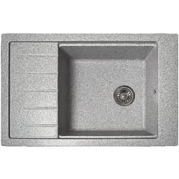 Гранітна кухонна мийка Romzha Patrat 78 Seda (601) з крилом