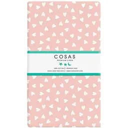 Простирадло Cosas на резинці в дитяче ліжечко 60х120 rose love, рожевий (LoveWRose_120)