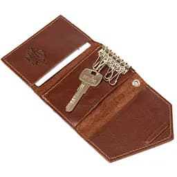 Шкіряна ключниця GRANDE PELLE 7х10х1.5 см acs0018666 - мініатюра 3