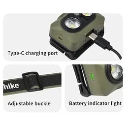 Ліхтар налобний Naturehike CNK2450ZM010, зелений - мініатюра 3