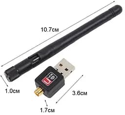 Бездротовий WiFi 802.11N USB-адаптер 2.0 - мініатюра 3