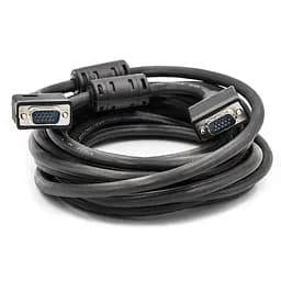 Відео кабель PowerPlant VGA-VGA, 5 м, Double ferrites