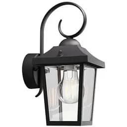 Вуличний настінний світильник Philips Buzzard wall black 1x60W цоколь E2 ІР44 без лампи (915005309001)