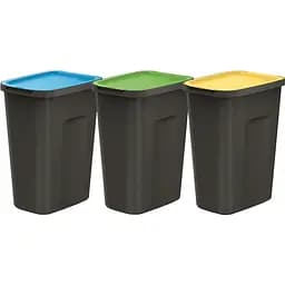 Баки для сортировки мусора Prosperplast Compacta Q Plus комплект 3 шт по 35 л (NSDK35S3-S411)