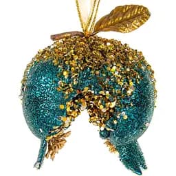 Ялинкова прикраса Lefard Гранат 11.5 см бірюзова (66-176)