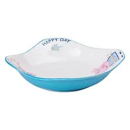 Дитяча тарілка Happy day порцелянова 350 мл, блакитний Yiwu HP-15-16 - мініатюра 7