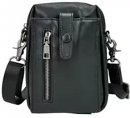 Чоловіча сумка з натуральної шкіри Tiding Bag  чорна