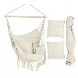 Качели садовые кокон бразильский садовый гамак беж MKS