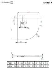 Душовий піддон Radaway Kyntos A 80x80 колір чорний HKA8080-54 - мініатюра 2
