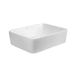 Умивальник Qtap Tern накладний прямокутний 475x370x140 мм White + донний клапан PU02, Білий - мініатюра 4