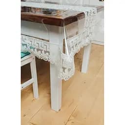 Силіконова скатертина з молочним Версаче 240х110 см