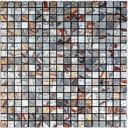 Самоклеюча алюмінієва плитка Sticker Wall 300х300х3мм Сірий квадратик SW-00001926