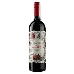 Вино Allumea Неро д'Авола Мерло, червоне, напівсухе, органічне, 13,5%, 0,75 л