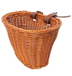 Корзина на детский велосипед / самокат 20х16х16 см плетеная ретро коричневая (G0001895)