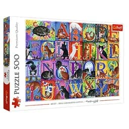 Пазли "Котячий алфавіт" 500 елементів 37527 Trefl, в коробці (5900511375275)