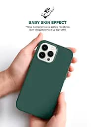 Силиконовый чехол для Apple iPhone 15 Pro Max, ICON2 Case, зеленый, противоударный, панель, защита всего корпуса, матовая поверхность Soft Touch, выступает над дисплеем, совместим с защитными стеклами и пленками, с микрофиброй, ArmorStandart (ARM70532) - мініатюра 8