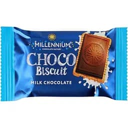 Шоколад молочный Millennium Choco Biscuit с печеньем 15 г