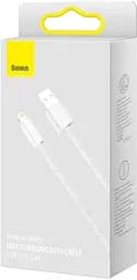 Кабель Baseus Dynamic Series Fast Charging Data Cable USB to iP 2.4 A 2 m White (CALD000502) - мініатюра 8