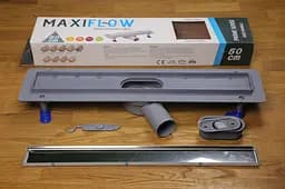 Душовий канал з горизонтальним фланцем, з сухим затвором Maxiflow Prime 360, решітка ДОЩ, 50 см 4023.TY050K.050.1 - мініатюра 2