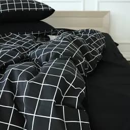 Простирадло MirSon Ranforce Elite 17-4814 Eshalan 150х220 см чорне (2200009018923)