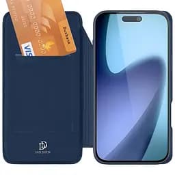 Чохол-книжка Dux Ducis з кишенею для візиток для Apple iPhone 17 Pro (6.3) Синій - мініатюра 3