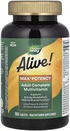 Витамины и минералы Nature's Way Alive! Max3 Potency Multivitamin, 180 таблеток