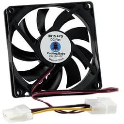 Вентилятор 80 mm Cooling Baby SB 12В 0,30А 80x80x15мм HB 2500 об/хв 24дБ Molex 4pin