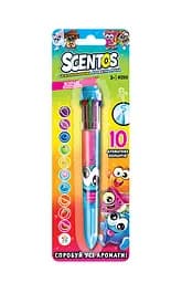 Різнокольорова ароматна кулькова ручка Scentos Чарівний настрій, 10 кольорів, блакитний корпус (41250)