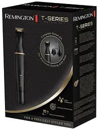 Тример Remington T-Series, для бороди, вусів, окантовки, брови, носа та вух, ААх1, вібраційний мотор, насадок-4, сталь, чорний - мініатюра 2