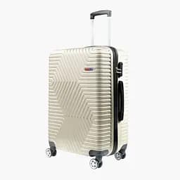 Валіза Велика (L) Полікарбонат На 4-х подвійних колесах 120Л POLO ПК017-L Молочний