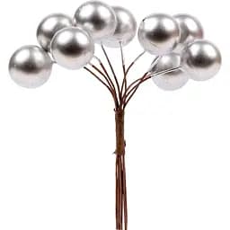 Ягоди декоративні Yes! Fun перламутр 17 мм 9 шт./пучок срібло (974141)