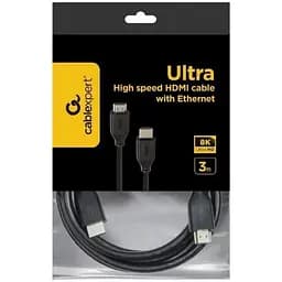 Кабель Cablexpert HDMI - HDMI V 2.1 (M/M), 3 м, черный пакет (CC-HDMI8K-3M)