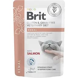 Вологий корм для кішок Brit GF VetDiets Renal з лососем 85 г (8595602566709)
