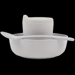 Набор посуды Ekobo Bambino Baby Feeding Set Cloud, 3 предмета, светло-серый (71722)