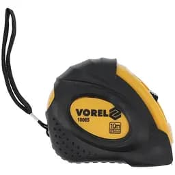 Рулетка Vorel з метричною шкалою 2 фіксатори 10 м x 25 мм (10065)